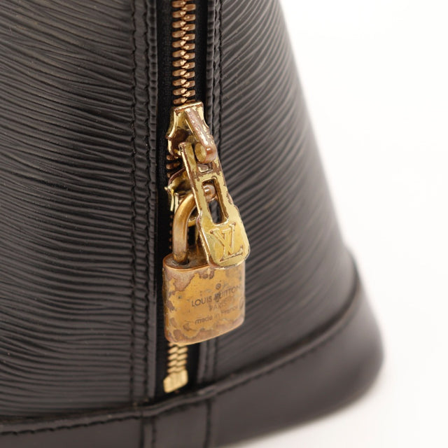Coins cuir lisse Louis Vuitton Alma PM noir occasion authentique — AMANA Vintage