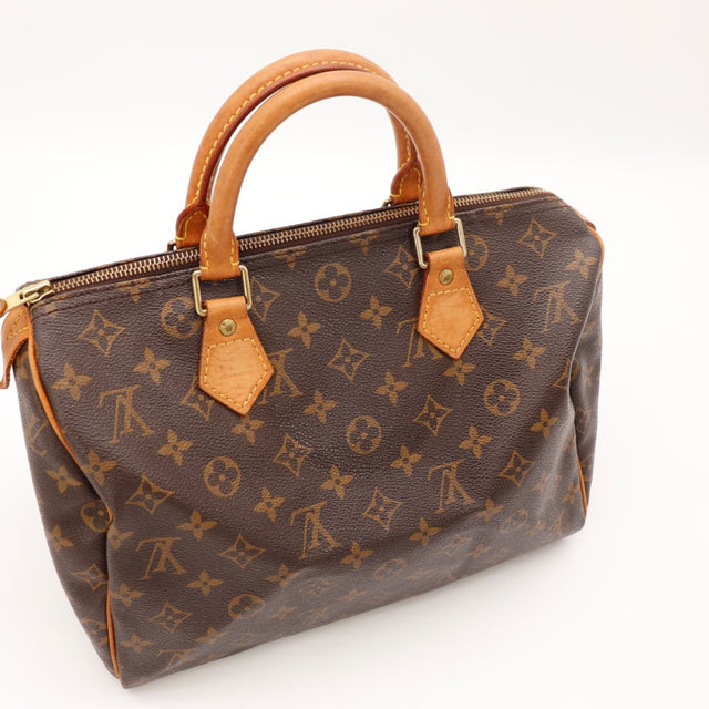 Vue des bordures Louis Vuitton Speedy 30 Toile Monogramme occasion authentique — AMANA Vintage