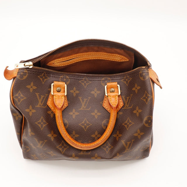 Vue de côté Louis Vuitton Speedy 25 Toile Monogramme occasion authentique — AMANA Vintage