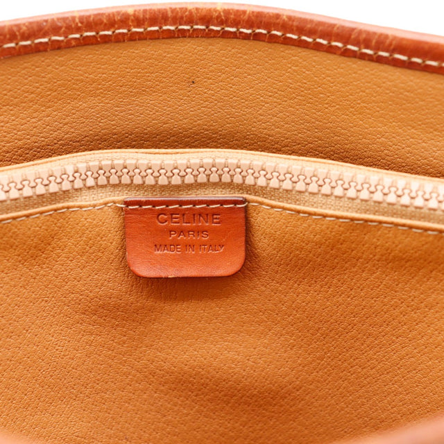 Interieur Seau Celine Macadam doublure cuir cognac fermeture eclair — AMANA Vintage