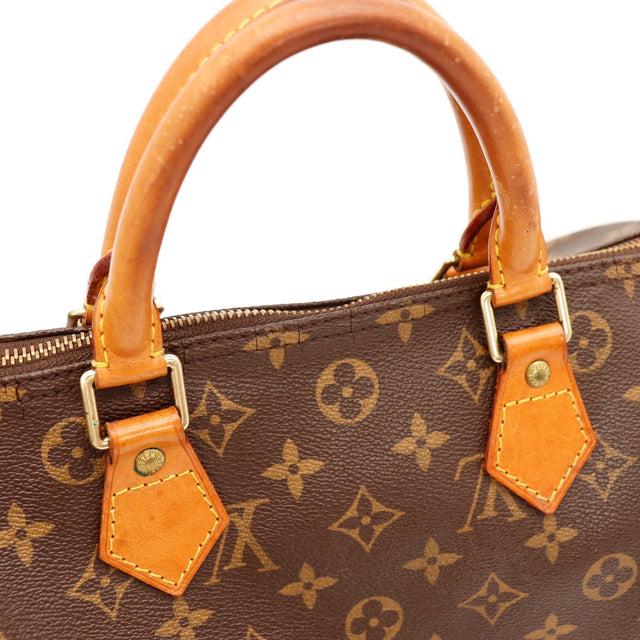 Vue trois quarts Louis Vuitton Speedy 30 côté gauche — AMANA Vintage