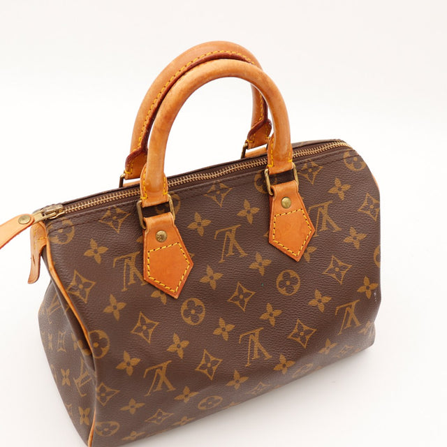 Détail zip et tirette cuir Louis Vuitton Speedy 25 — AMANA Vintage