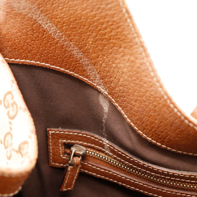 Detail interieur poche Gucci New Jackie frottements cuir marron — AMANA Vintage