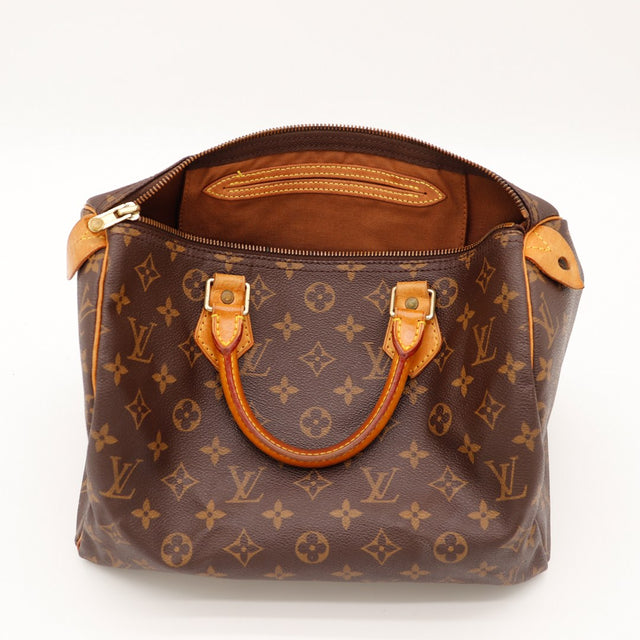 Intérieur Louis Vuitton Speedy 30 doublure textile marron propre — AMANA Vintage