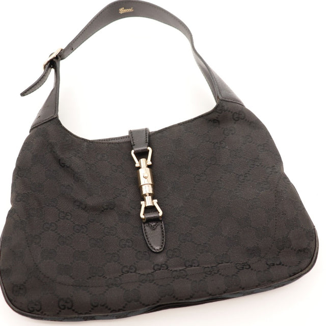 Intérieur doublure textile Gucci Jackie noir occasion authentique — AMANA Vintage