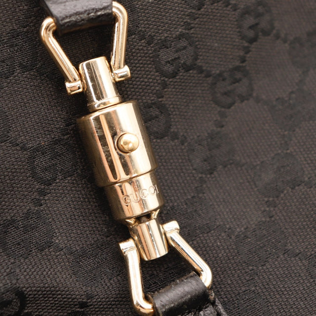 Vue de dos Gucci Jackie toile GG noire occasion authentique — AMANA Vintage
