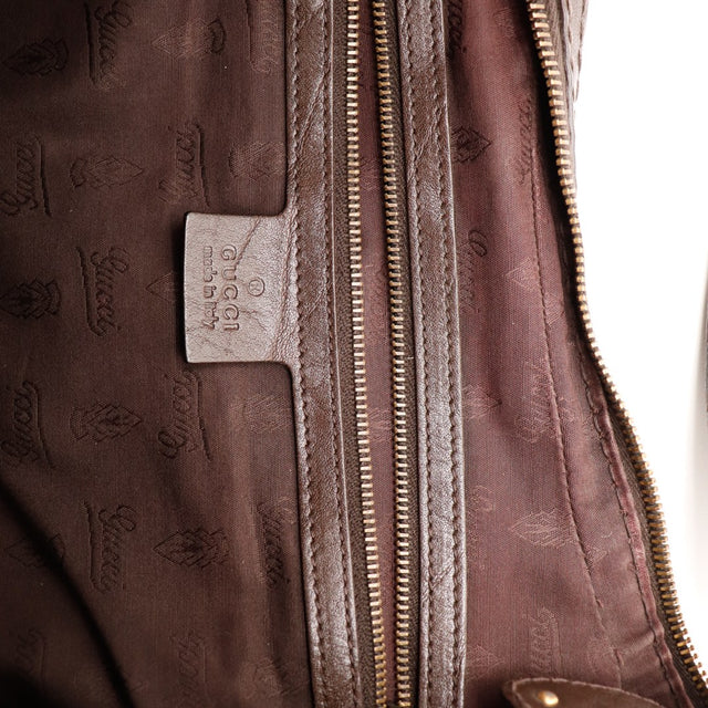 Intérieur doublure textile Gucci Hobo Guccissima marron — AMANA Vintage