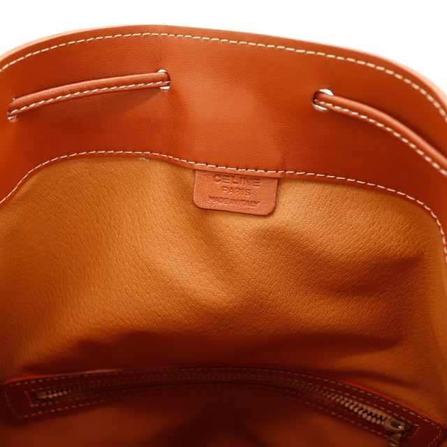 Intérieur fond sac seau Celine Macadam cuir orange Made in Italy — AMANA Vintage