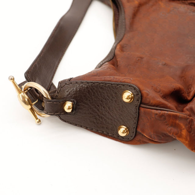 Détail attache anse et fermoir Gucci Hobo Guccissima — AMANA Vintage