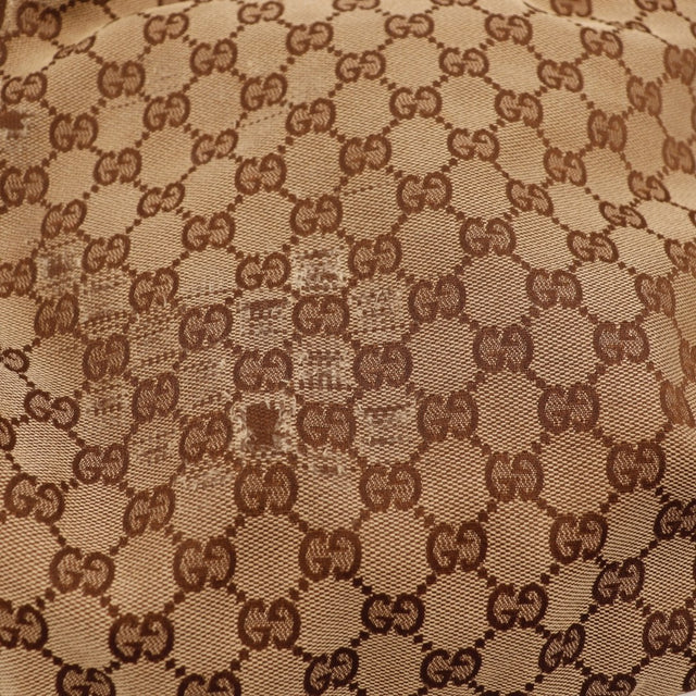 Vue d'ensemble Gucci Indy Hobo toile monogrammée occasion authentique — AMANA Vintage