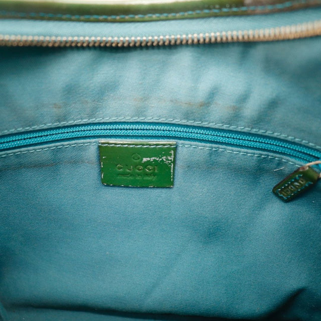 Détail tirette cuir Gucci Tote Horsebit occasion authentique — AMANA Vintage