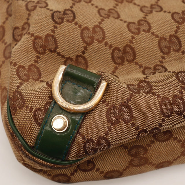 Vue de dessus Gucci Tote Horsebit toile GG monogram — AMANA Vintage