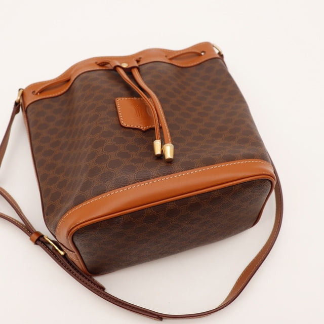Fond cuir vachette et toile Céline Seau Macadam occasion authentique — AMANA Vintage