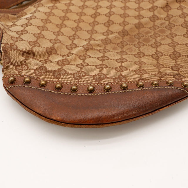 Detail canvas Gucci Hobo Web usure frotte — AMANA Vintage