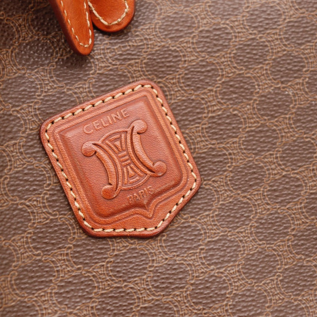 Ficelle de serrage cuir Céline Seau Macadam patine caramel — AMANA Vintage