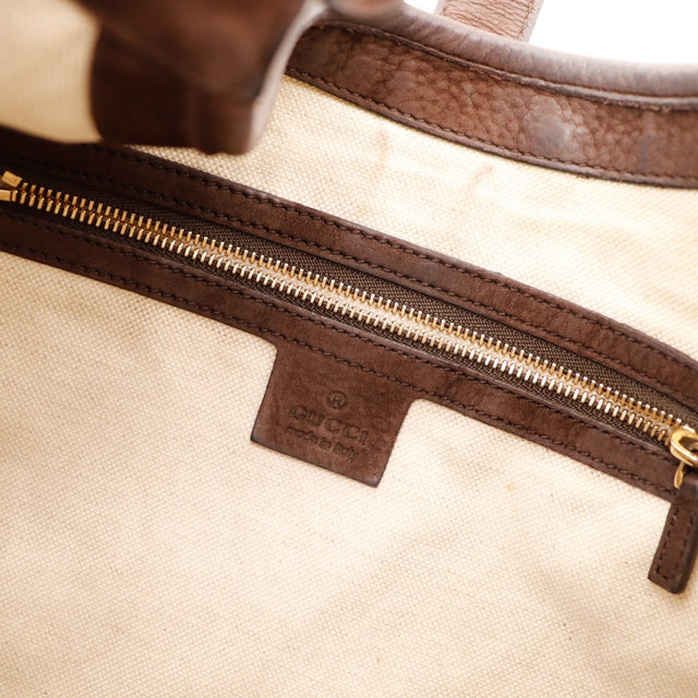 Intérieur doublure beige Gucci New Jackie Web poche zippée — AMANA Vintage