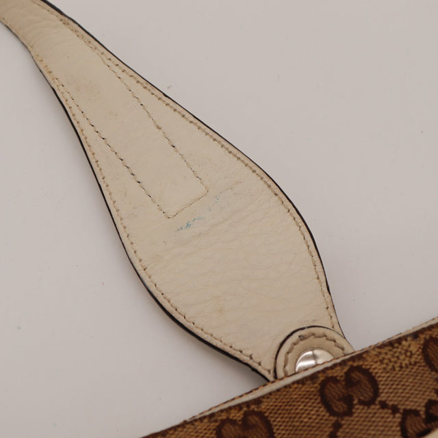 Detail face interieure anse cuir ivoire Gucci Tote Horsebit — AMANA Vintage