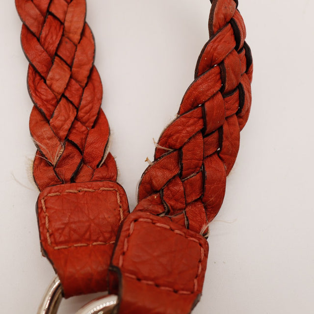 Détail anses tressées cuir rouge brique Gucci Tote Bag Bamboo — AMANA Vintage
