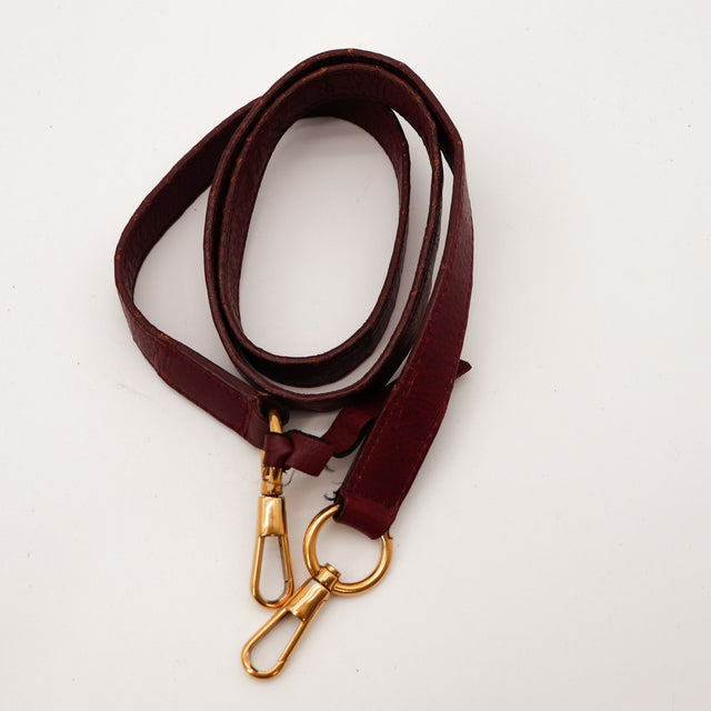 Bandoulière amovible Yves Saint Laurent Muse bordeaux cuir assombri — AMANA Vintage