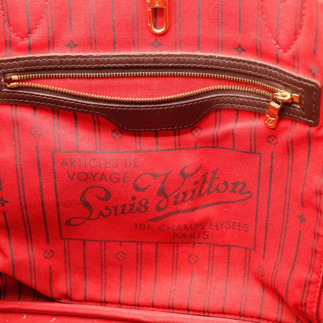 Détail de l'argenterie Louis Vuitton Neverfull MM Damier Ébène occasion authentique — AMANA Vintage