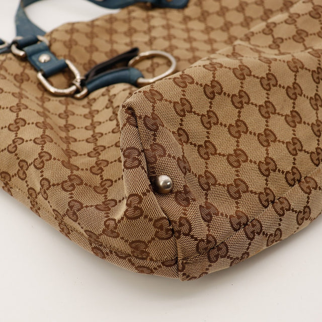 Vue du bas Tote Horsebit Gucci GG Canvas coins — AMANA Vintage