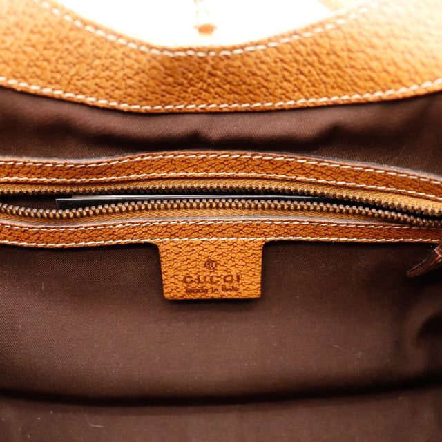 Intérieur doublure marron Gucci Hobo Bambou propre — AMANA Vintage