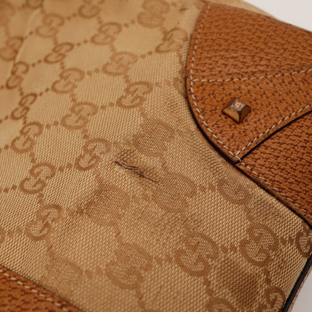 Détail accroc toile GG Canvas Gucci Hobo Bambou occasion — AMANA Vintage