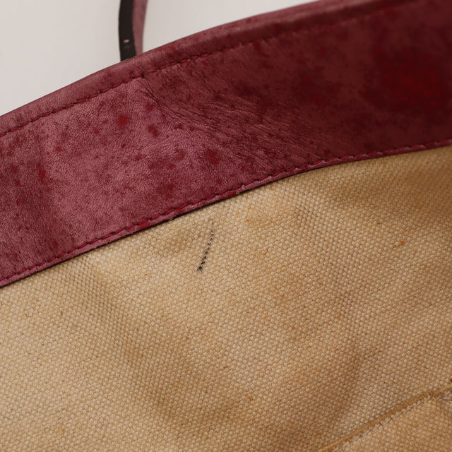 Detail interieur doublure toile trace encre Tote Bag Gucci — AMANA Vintage