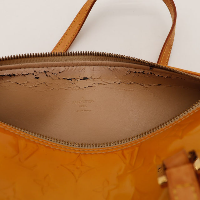 Détail intérieur doublure dégradée Louis Vuitton Bedford Vernis — AMANA Vintage