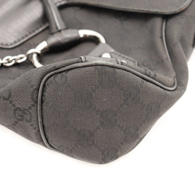 Vue d'ensemble Gucci Horsebit Hobo noir occasion authentique — AMANA Vintage