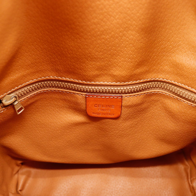 Intérieur cuir cognac sac seau Celine Macadam poche zippée — AMANA Vintage