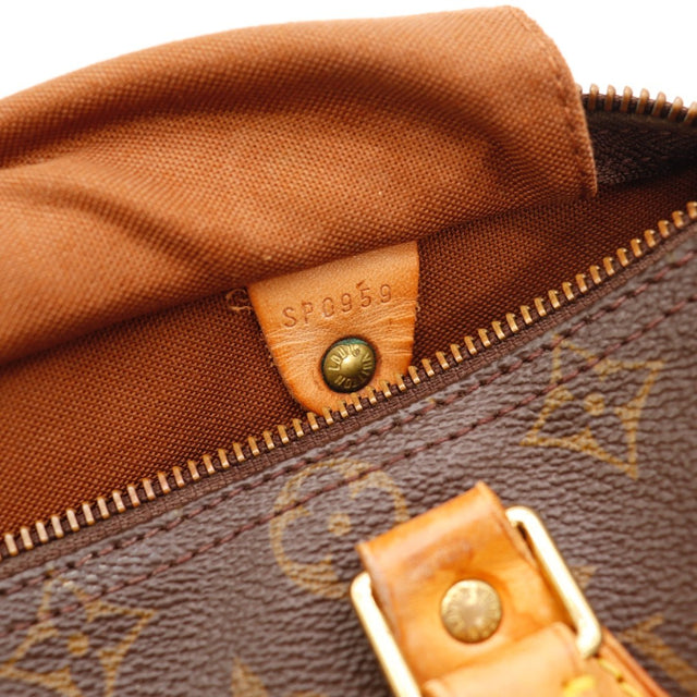 Vue de dessus Louis Vuitton Speedy 25 toile Monogram — AMANA Vintage