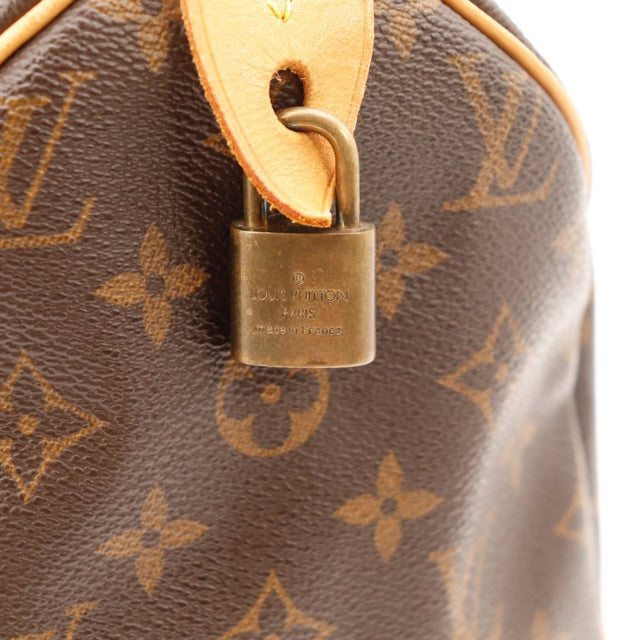 Détail coins et passepoils cuir vachette Louis Vuitton Speedy 30 — AMANA Vintage