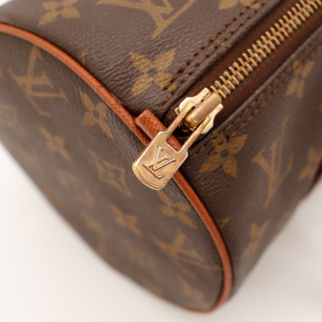 Détail tirette zip curseur Louis Vuitton Papillon 30 dorure usure légère — AMANA Vintage