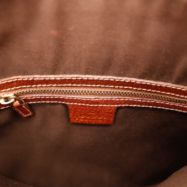Intérieur doublure textile Gucci Hobo Bambou poche zippée cuir — AMANA Vintage