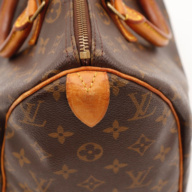 Bords vachette Louis Vuitton Speedy 30 patine caramel — AMANA Vintage