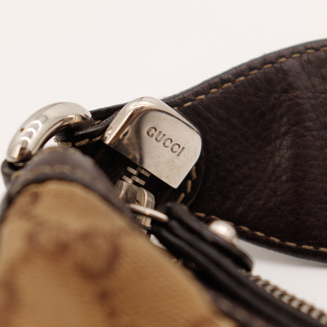 Vue de dessus Hobo Gucci toile monogrammée ouvert occasion — AMANA Vintage