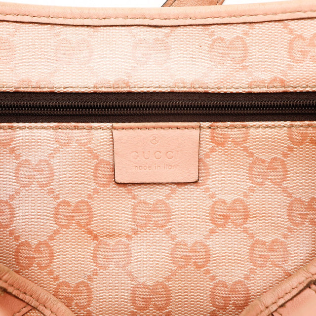 Intérieur doublure monogrammée rose Gucci Hobo occasion — AMANA Vintage