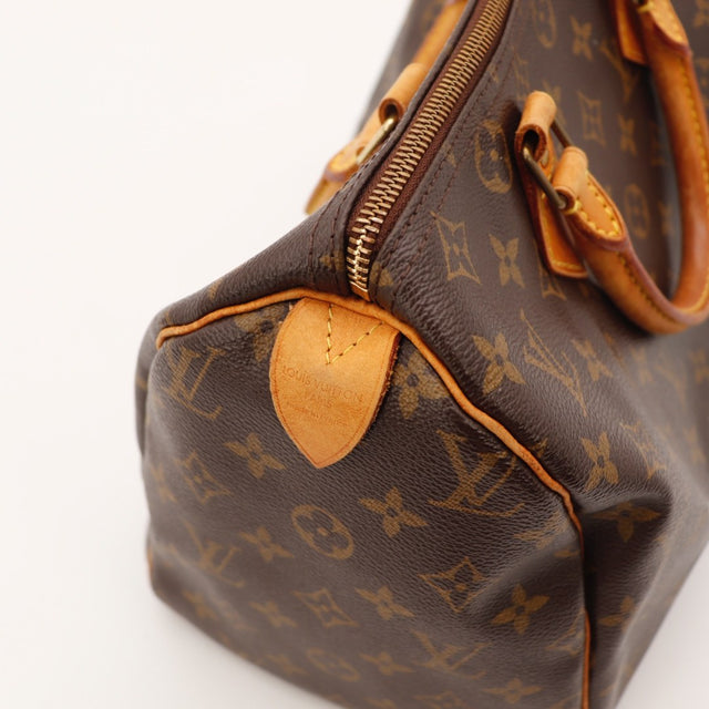 Vue d'ensemble Louis Vuitton Speedy 30 toile Monogramme marron — AMANA Vintage
