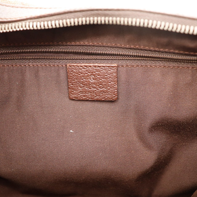 Intérieur Hobo Web Gucci doublure marron étiquette Gucci Made in Italy — AMANA Vintage