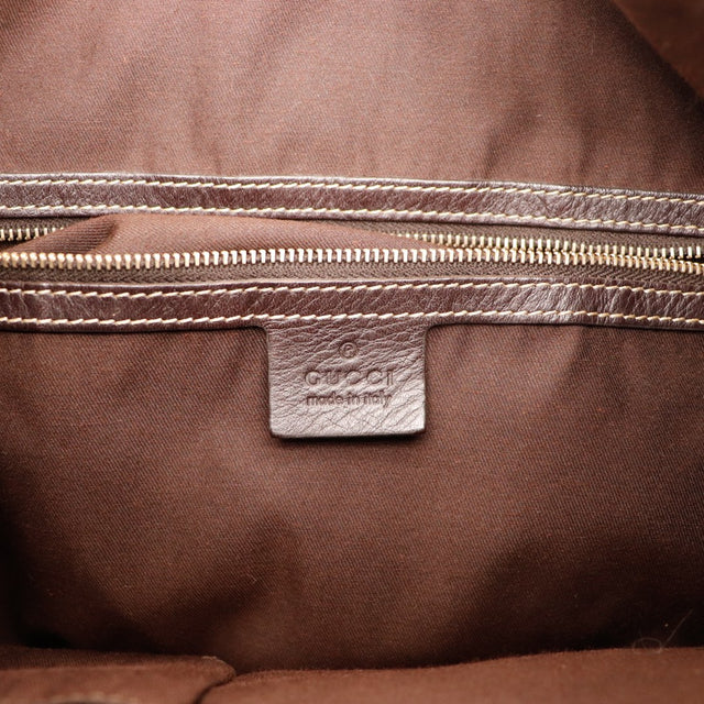 Intérieur Hobo Gucci doublure textile marron propre — AMANA Vintage