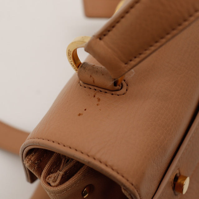 Bandoulière amovible Saint Laurent Muse cuir camel dorée — AMANA Vintage