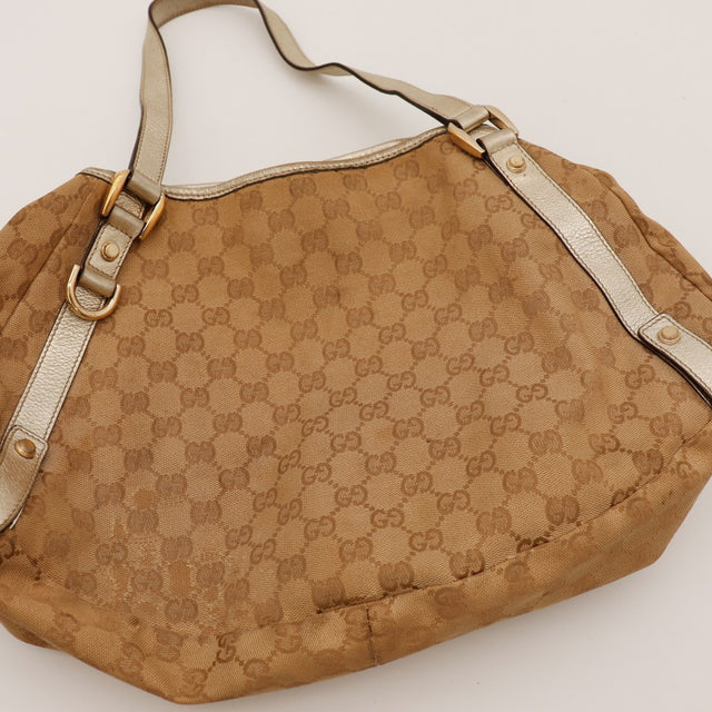 Vue de dessus Gucci Hobo toile monogrammée ouvert — AMANA Vintage