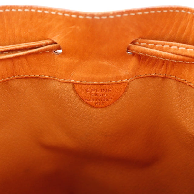 Détail bandoulière cuir vachette Céline Seau Macadam — AMANA Vintage