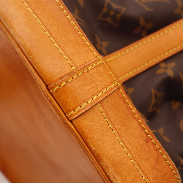 Vue de dessus ouverture Louis Vuitton Noé GM toile Monogram — AMANA Vintage