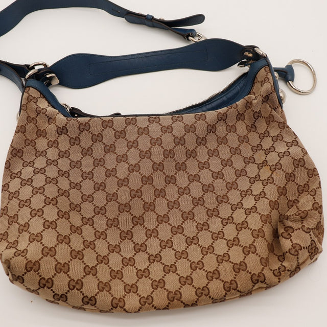 Hobo Gucci intérieur doublure toile beige propre numéro de série — AMANA Vintage