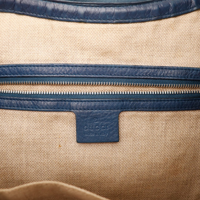 Intérieur doublure toile beige Hobo Gucci poche zippée — AMANA Vintage