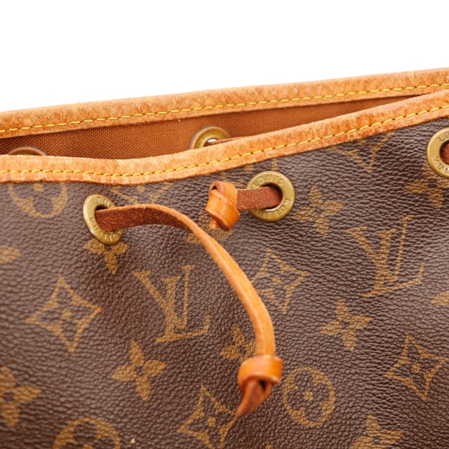 Vue d'ensemble sac seau Louis Vuitton Noé GM marron occasion authentique — AMANA Vintage