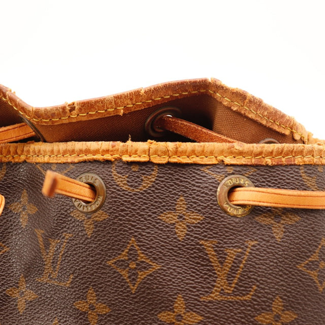 Vue de profil sac seau Louis Vuitton Noé GM Monogram occasion authentique — AMANA Vintage