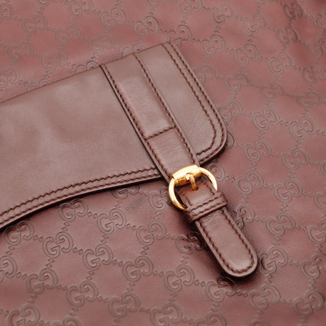 Intérieur doublure textile marron Tote Bag Bambou Gucci propre — AMANA Vintage